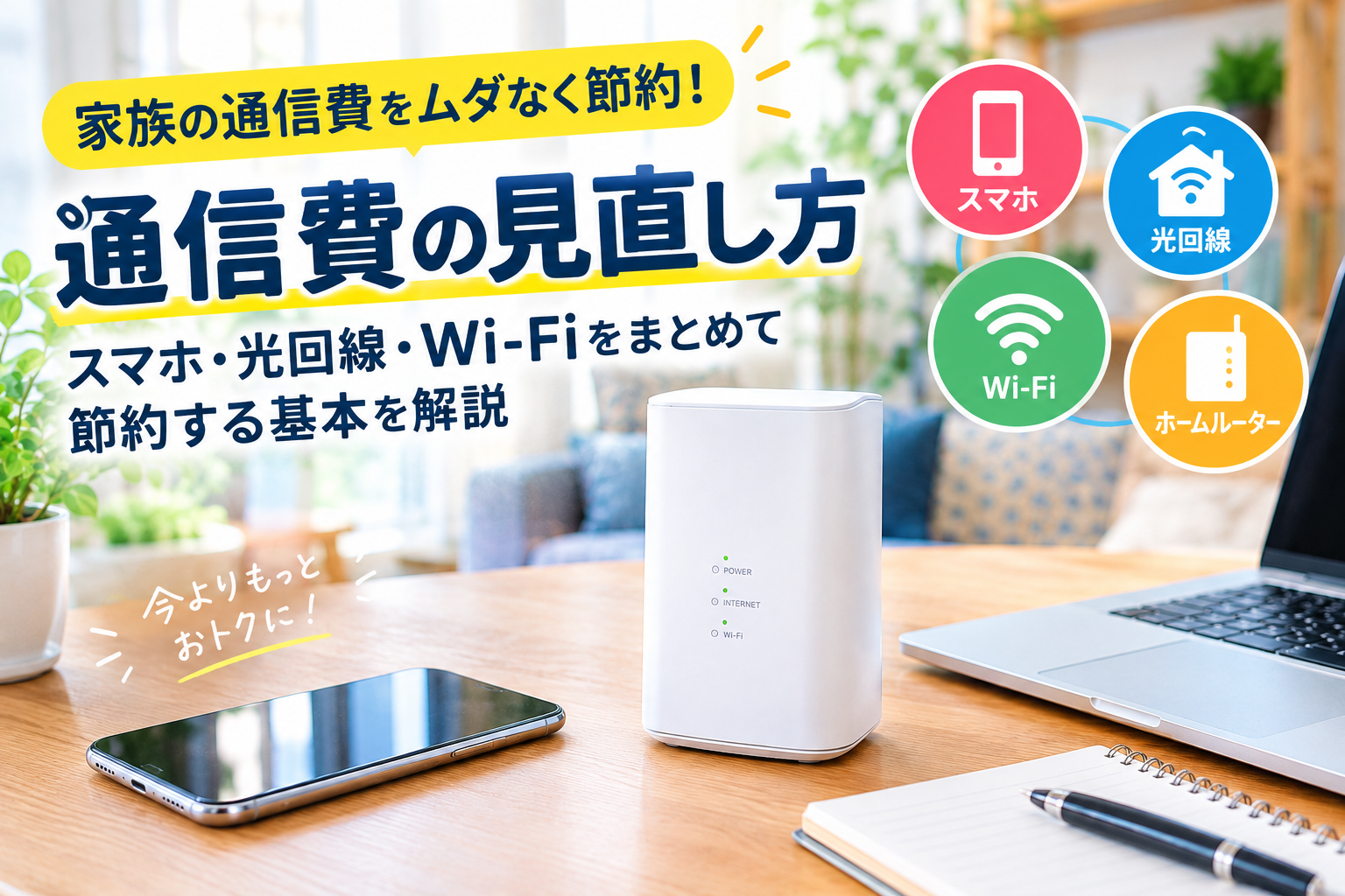 家族の通信費をおトクに見直す方法