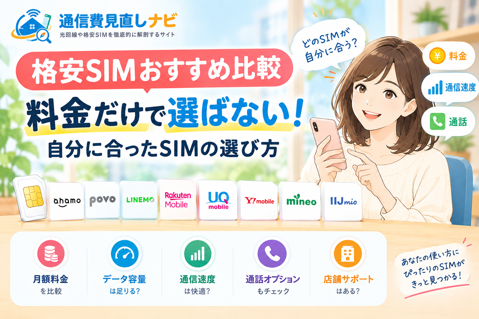 格安SIMおすすめ比較ナ